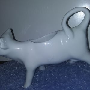 White Porcelain Cow Creamer/ Apilco France